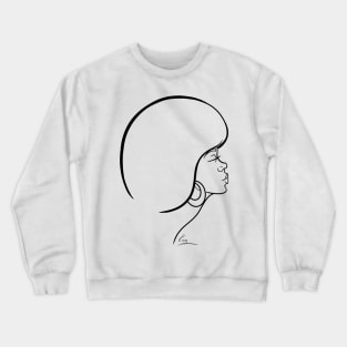 Minimal Fro | Black Woman Art Crewneck Sweatshirt